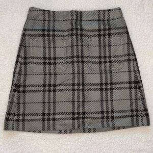 Plaid Skirt with Pockets